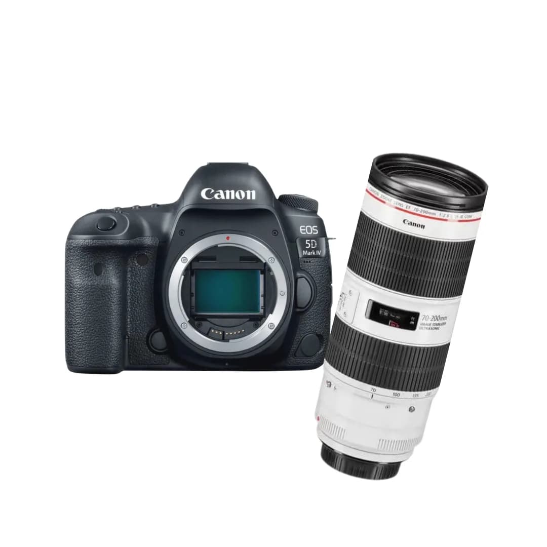 KIT Câmera Canon Dslr EOS 5D Mark IV + Lente Canon 70-200MM F2.8 EX DG HSM para Canon
