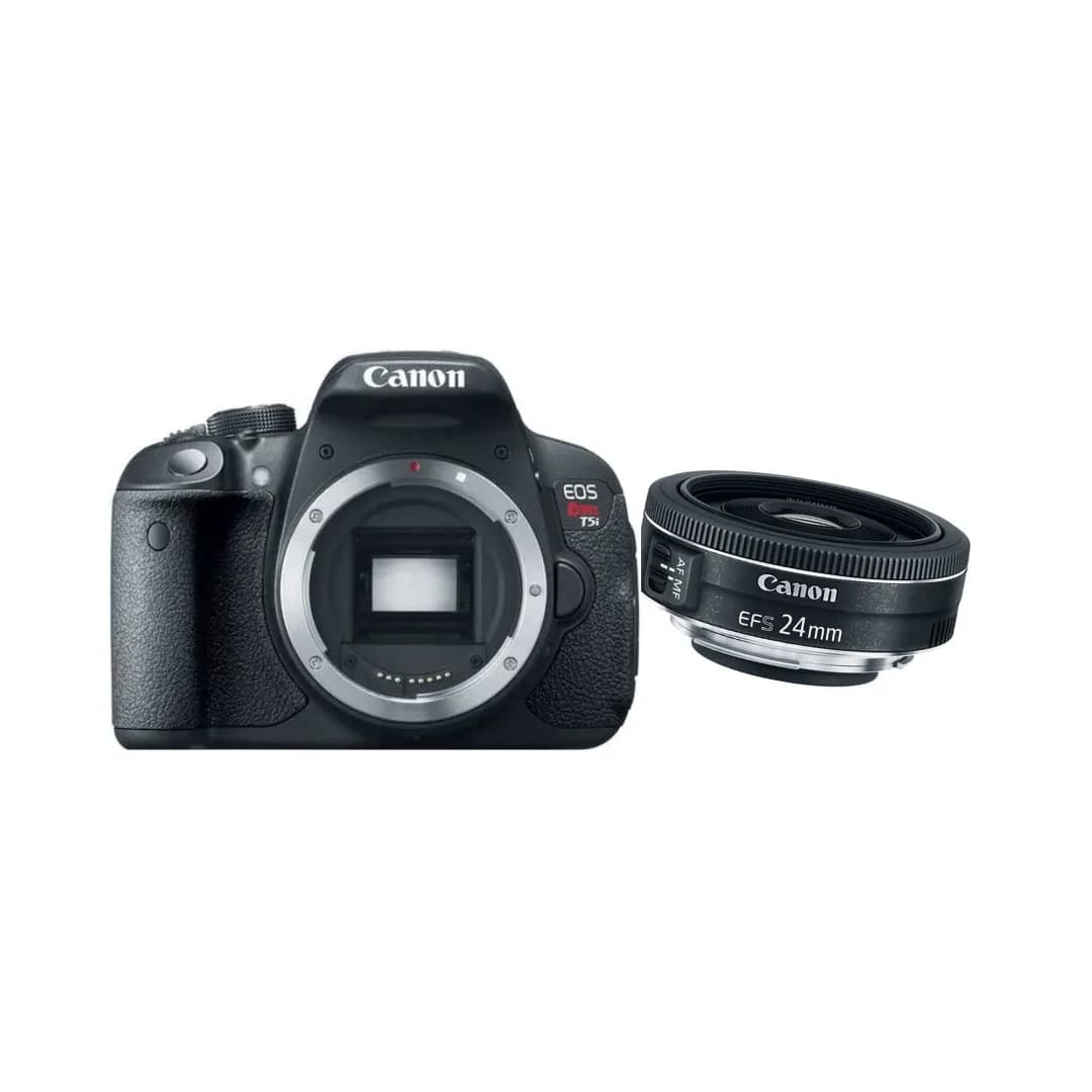 Câmera Canon Dslr EOS Rebel T5I +lente Canon Ef-s 24MM F2.8 STM