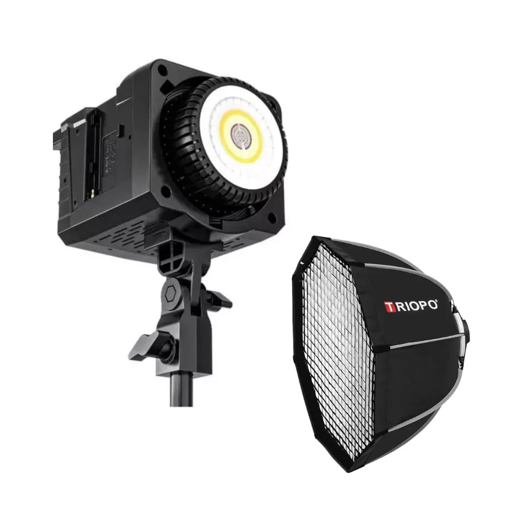 Iluminador LED Sokani X100 + Octabox 90CM com Grid