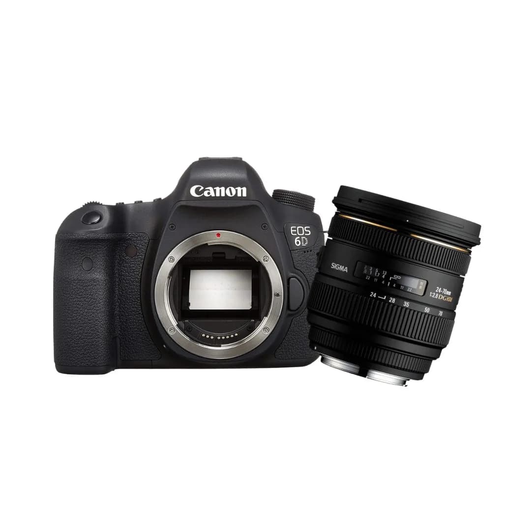 KIT Câmera Canon Dslr EOS 6D + Lente Sigma 24-70MM F2.8 IF EX DG HSM para Canon