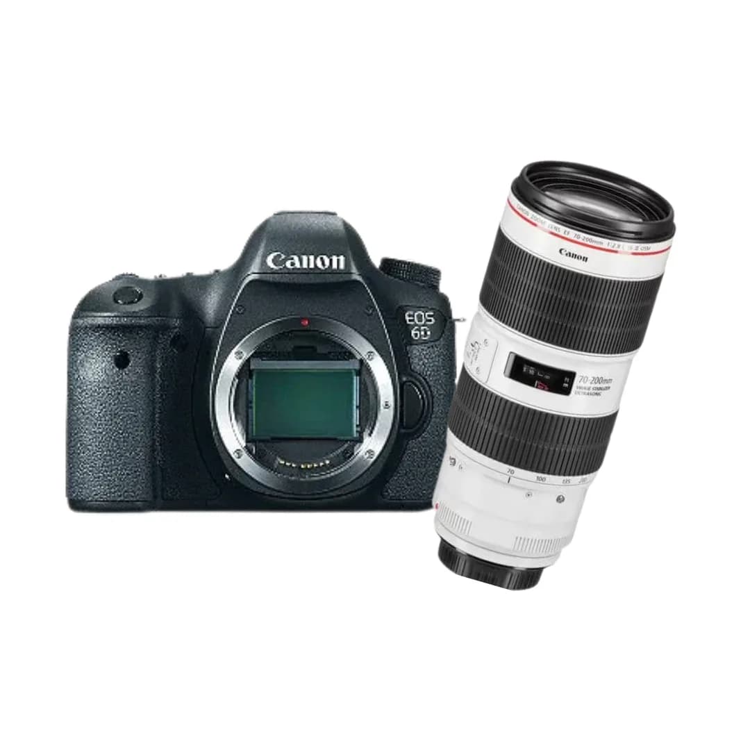 KIT Câmera Canon Dslr EOS 6D + Lente Canon EF 70-200MM F/2.8L IS II USM