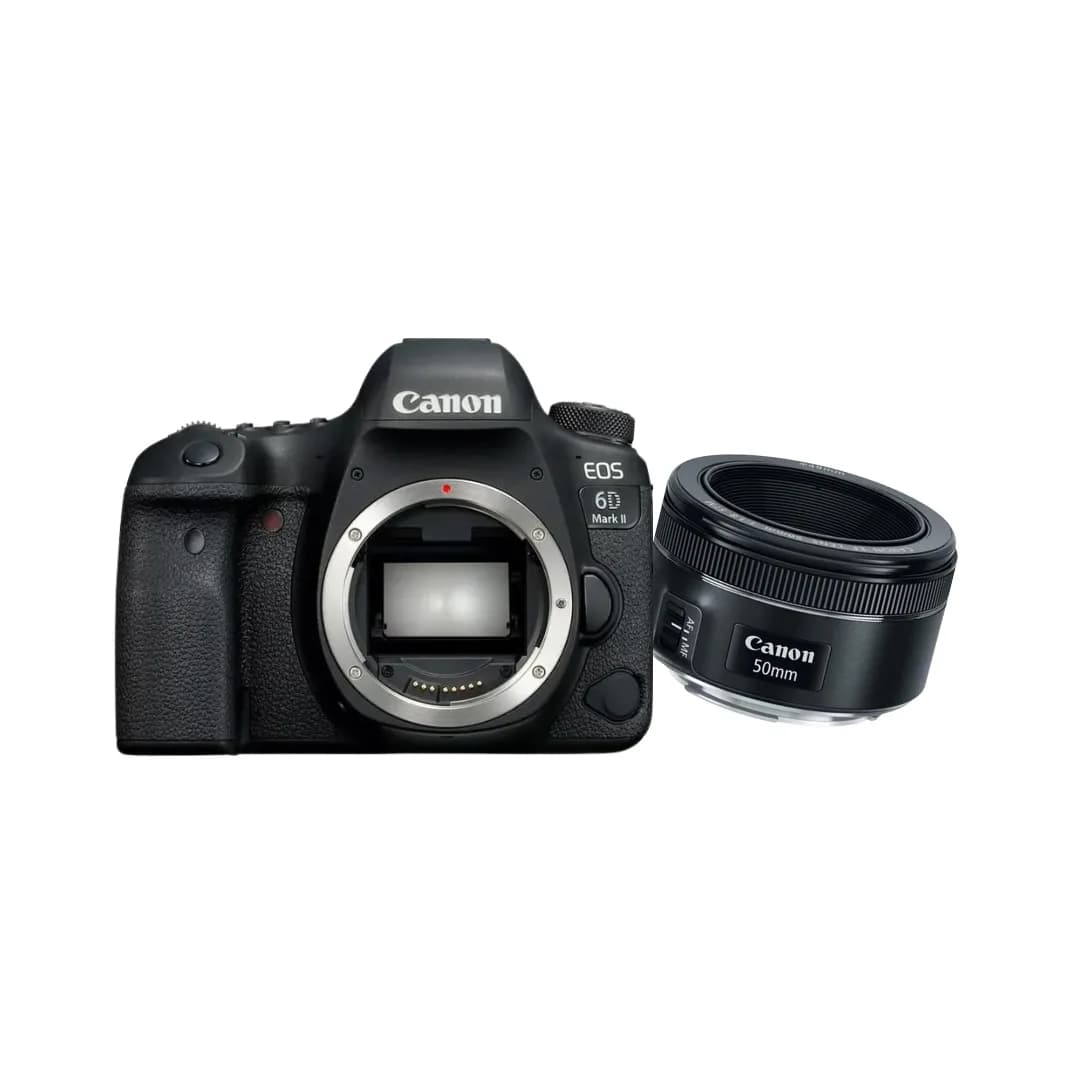 KIT Câmera Canon Dslr EOS 6D Mark LL + Lente Canon EF 50MM F1.8 STM