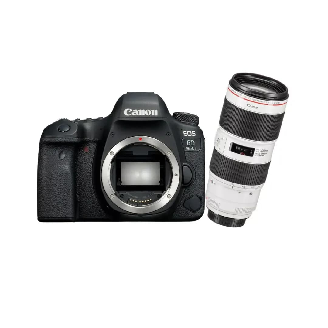 KIT Câmera Canon Dslr EOS 6D Mark LL+ Lente Canon EF 70-200MM F/2.8L IS II USM