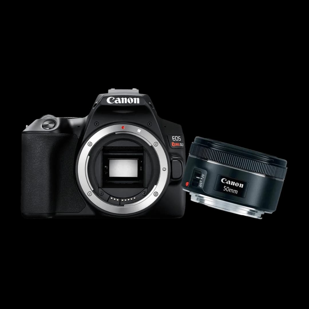 KIT Câmera Canon Dslr EOS Rebel SL3 + Lente Canon EF 50MM F1.8 STM