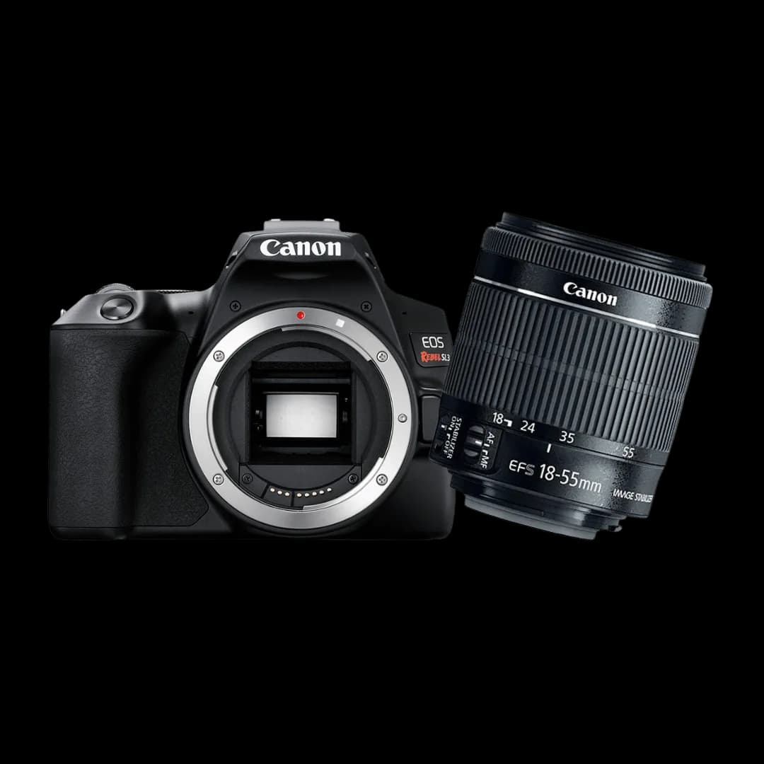 KIT Câmera Canon Dslr EOS Rebel SL3 + Lente Canon Ef-s 18-55MM F3.5-5.6 IS STM
