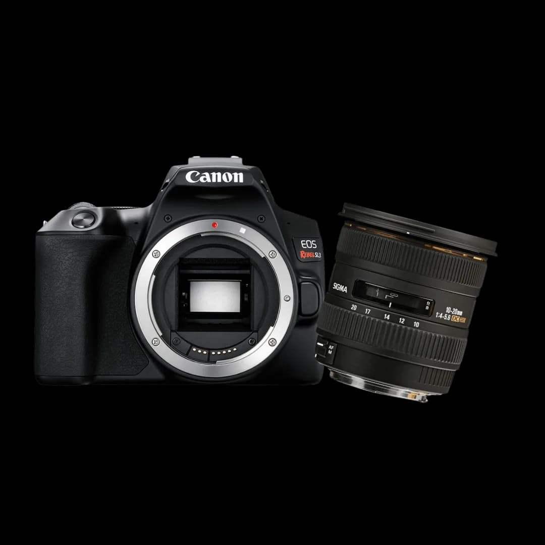 KIT Câmera Canon Dslr EOS Rebel SL3 + Lente Sigma 10-20MM F4-5.6 EX DC HSM para Canon