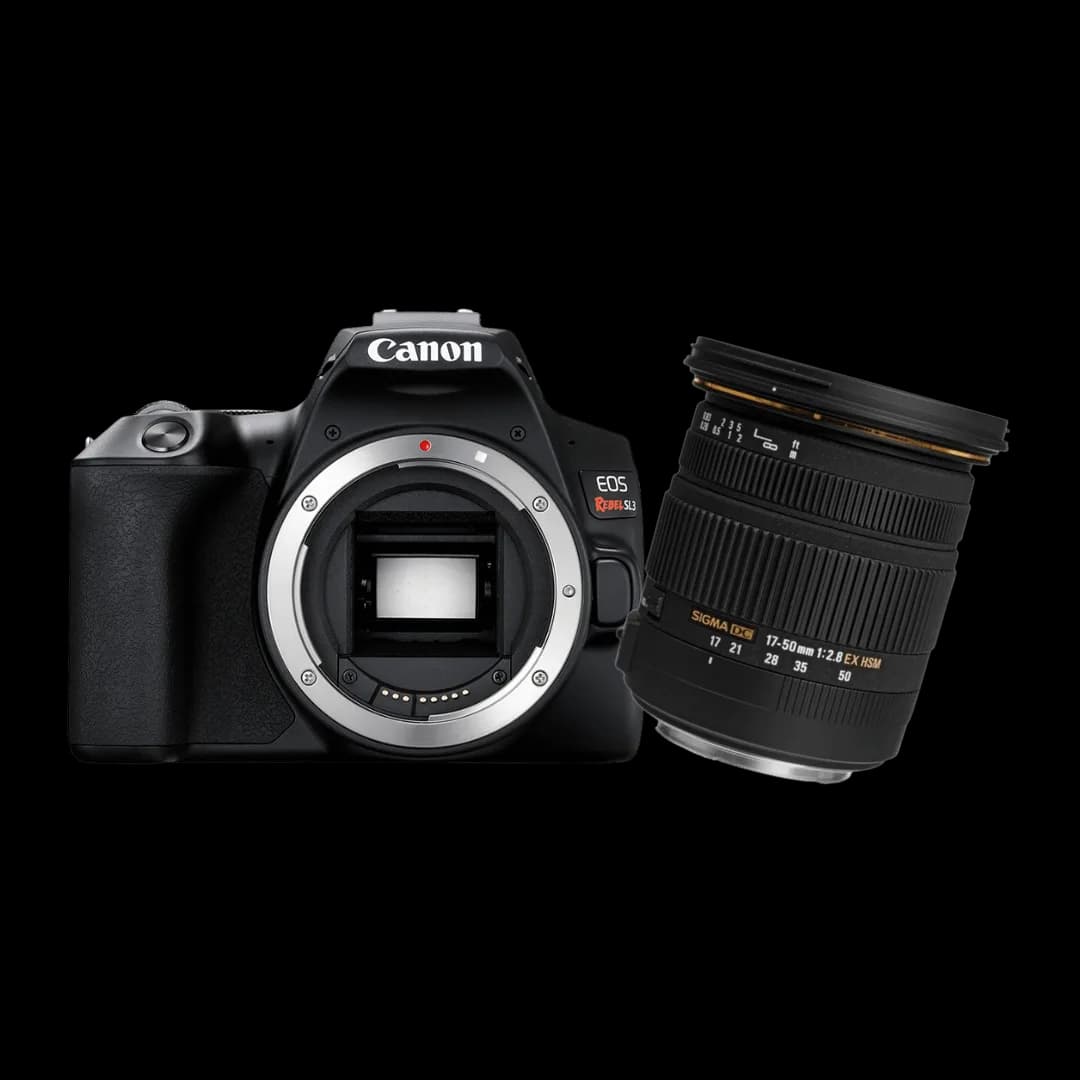 KIT Câmera Canon Dslr EOS Rebel SL3 + Lente Sigma 17-50MM F2.8 EX DC OS HSM para Canon
