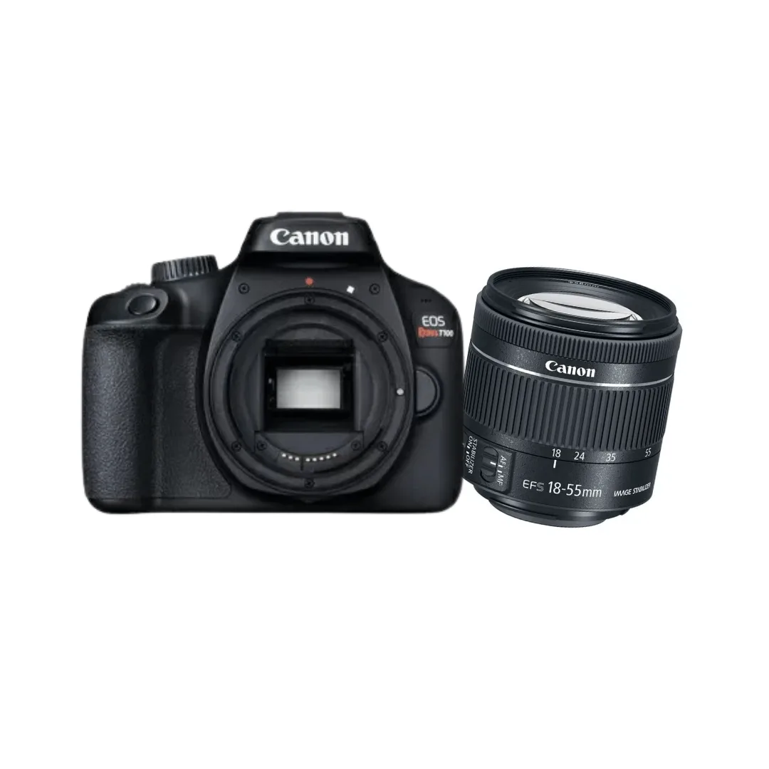 KIT Câmera Canon Dslr EOS Rebel T100 + Lente Canon Ef-s 18-55MM F3.5-5.6 IS STM
