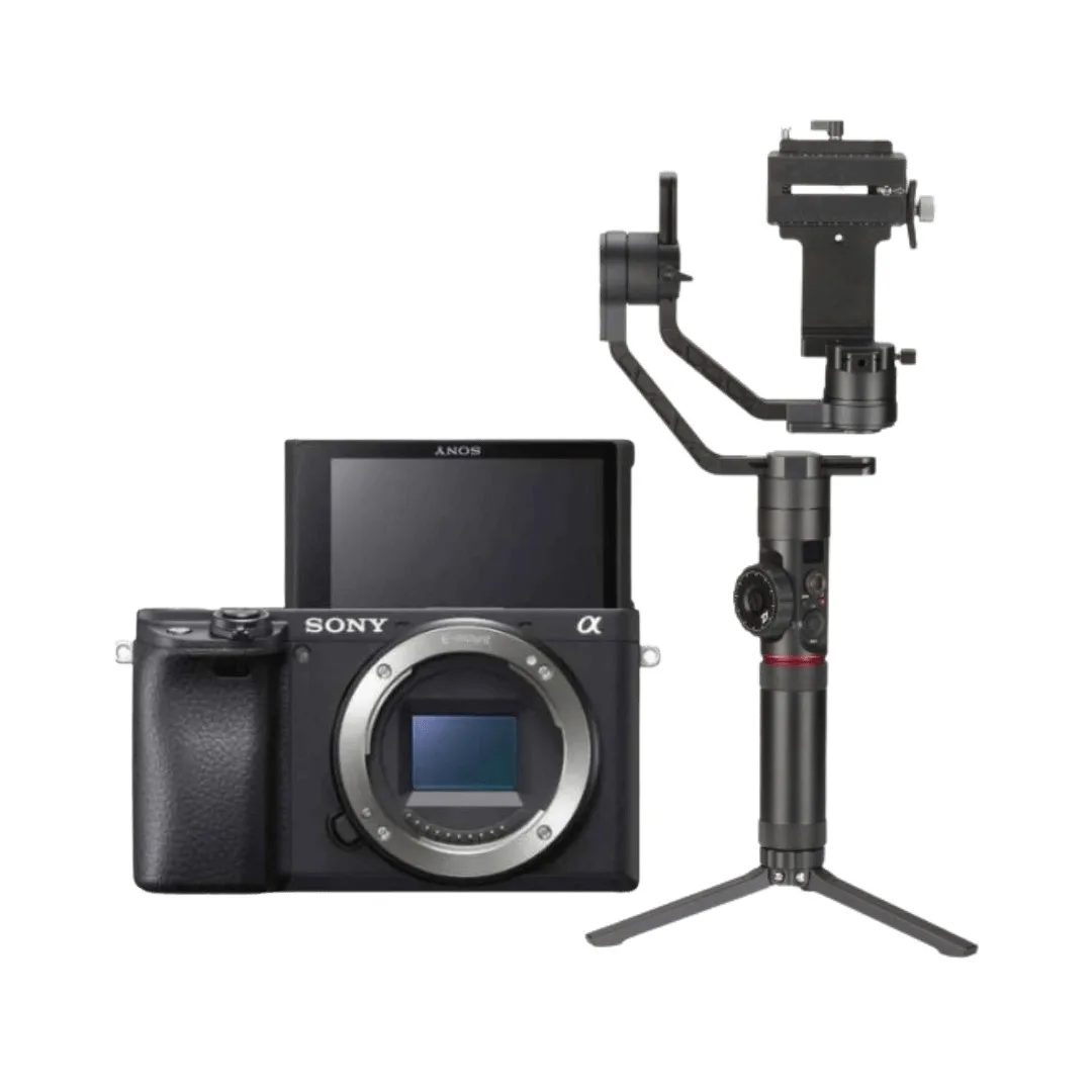 KIT Câmera Sony Alpha A6400 + Estabilizador - Gimbal - Zhiyun-tech Crane 2 para ATÉ 3,2 Kg
