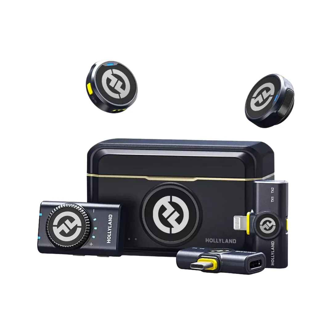 Microfone Lark M2 Combo Hollyland Lapela Duplo SEM FIO Câmera e Smartphone